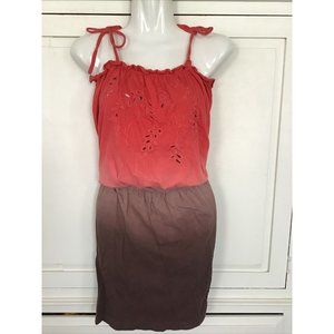 Alix K Ombre Sundress drop waist Eyelet Medium Summer Dress
